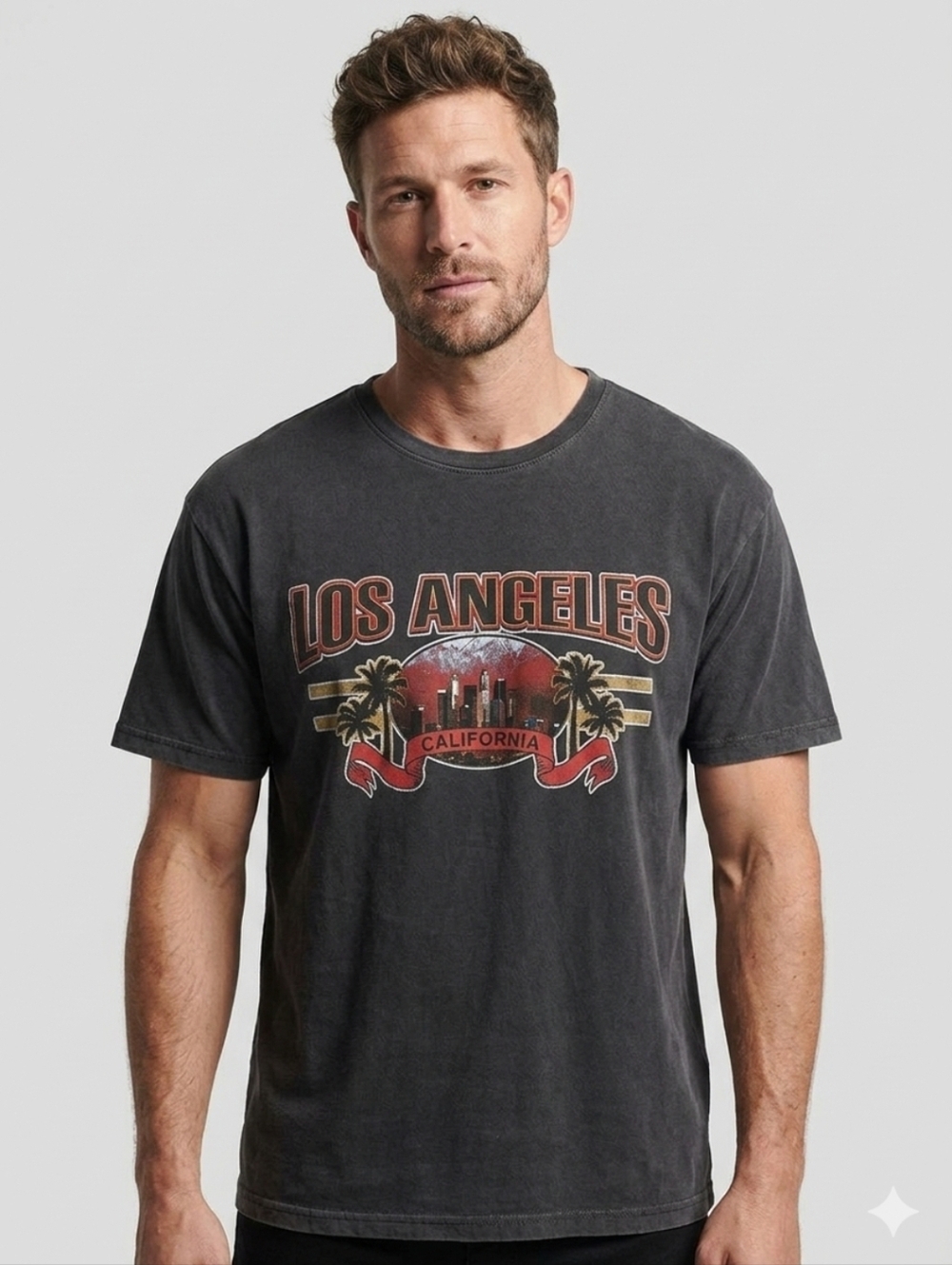 Black Los Angeles Graphic Short-Sleeve Tee